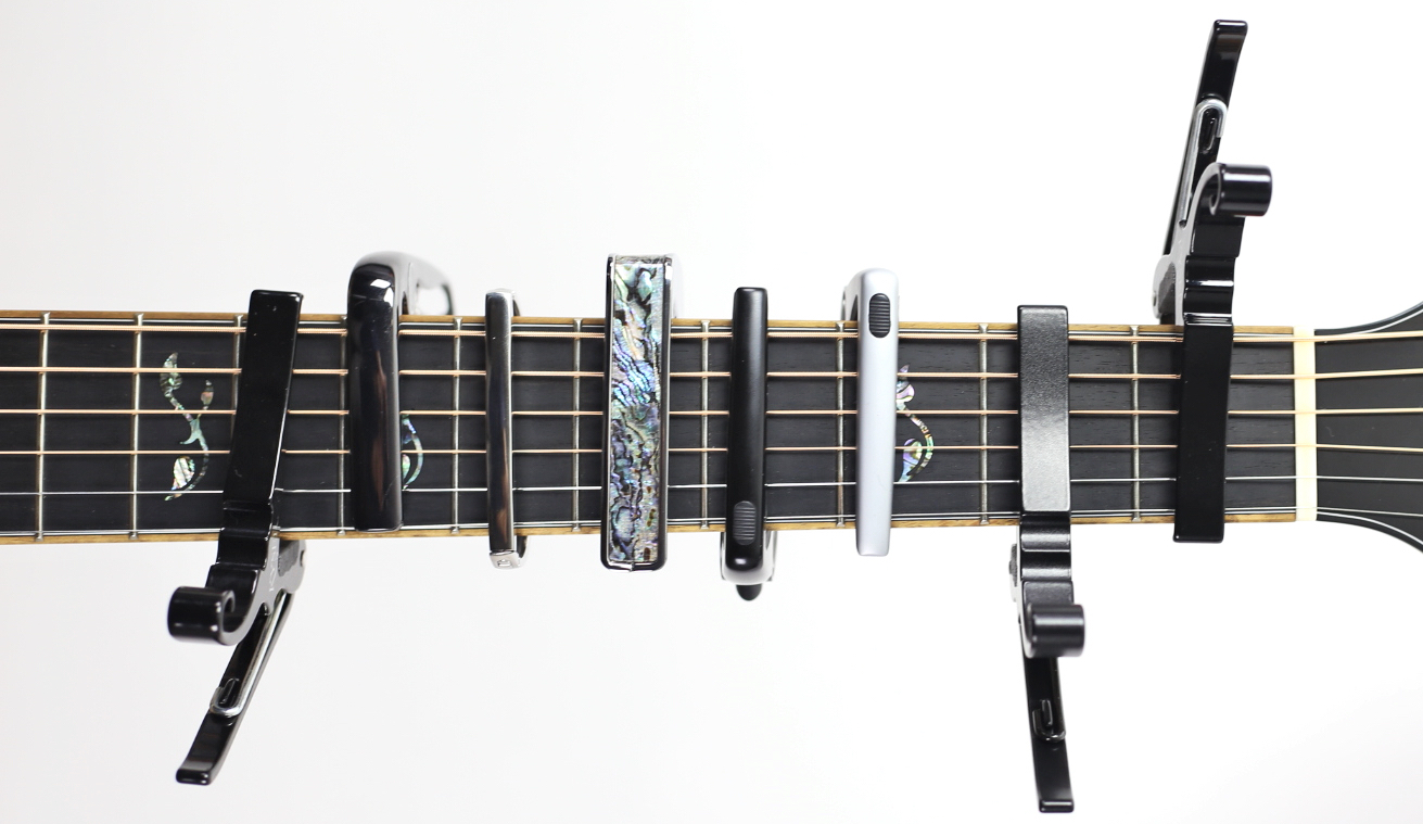 Capodastre de guitare en aluminium de Premium vert - Capodastre